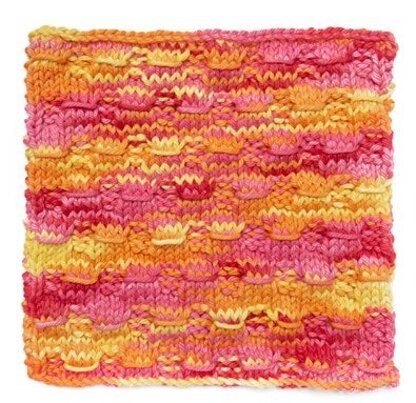 Wrapped Stitches Washcloth in Red Heart Scrubby Smoothie Multi - LM5935 - Downloadable PDF