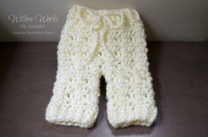 Diagonal Spike Stitch Baby Pants