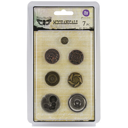 Prima Marketing Mechanicals Metal Embellishments - Vintage Center 7/Pkg