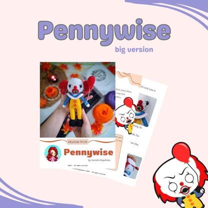 Pennywise amigurumi pattern (big version)