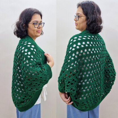 Forest Leaves Cocoon Shrug