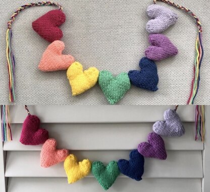 Rainbow Heart Garland