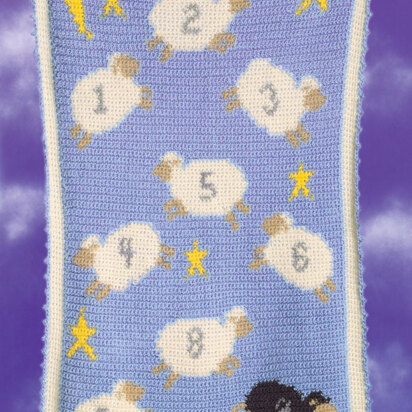 Crochet Counting Sheep Afghan in Lion Brand Jiffy - 20005A