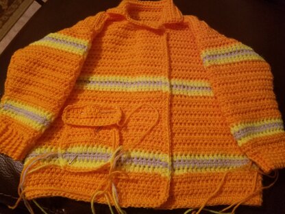 Firefighter baby sweater