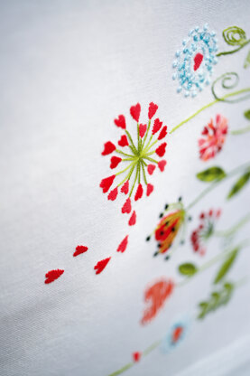 Vervaco Flowers Table Runner Embroidery Kit - 40 x 100