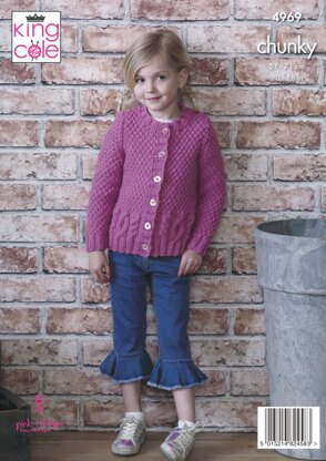 Cardigan and Sweater in King Cole Comfort Chunky - 4969 - Downloadable PDF