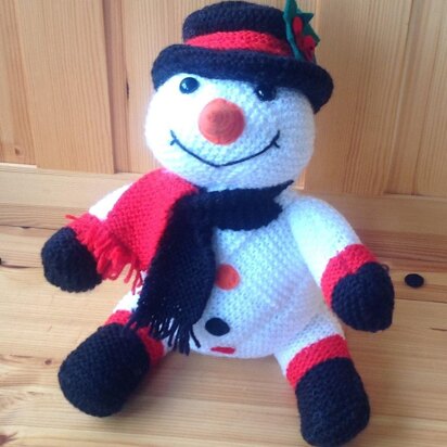 Knitted Square Snowman