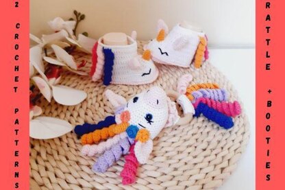 Crochet unicorn hot sale booties pattern