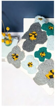 Rico Punch Needle Kit Pillow Flower
