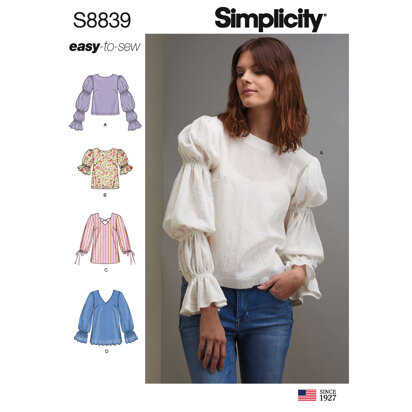 Simplicity S8839 Misses Pullover Tunic or Tops - Sewing Pattern