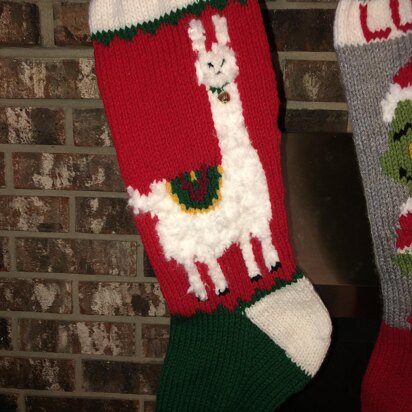 Llama Christmas stocking