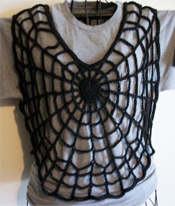 Gothic spiderweb V Neck Vest