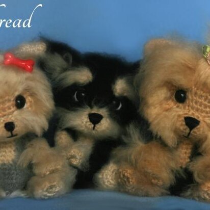 Cream, Coffee and Cookie, the Three Yorkie Puppies