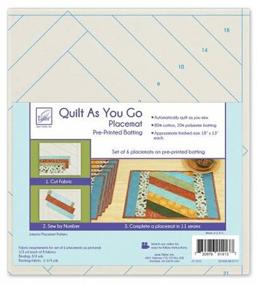 June Tailor Inc Quilt As You Go Placemats - Jakarta