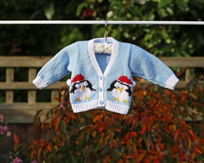 P106 Christmas Penguin Cardigans