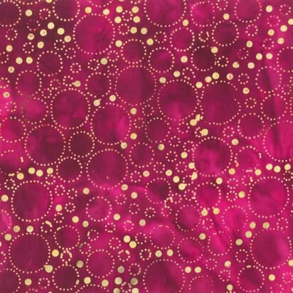 Anthology Fabrics Coral Bliss - Dotted circles - Red Violet