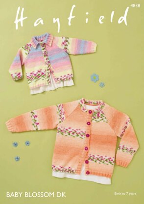 Cardigans in Hayfield Baby Blossom DK - 4838 - Downloadable PDF