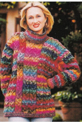 Textured Pullover in Noro Silk Garden - FDNR0026