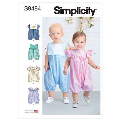 Simplicity Babies' Rompers S9484 - Sewing Pattern