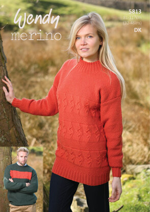 Textured Sweaters in Wendy Merino DK - 5813