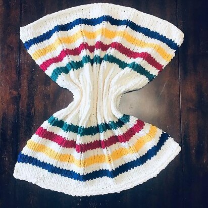 Hudson's Bay Inspired Baby Blanket - knitting pattern