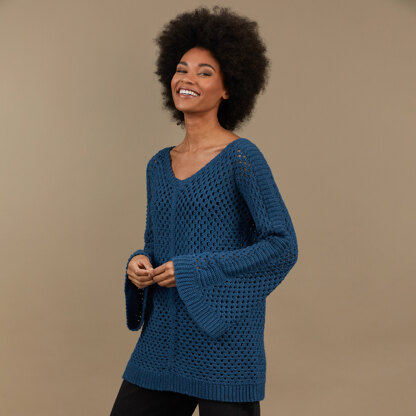 Beatty Pullover - Jumper Crochet Pattern for Women in Tahki Yarns Superwash Merino Worsted Twist