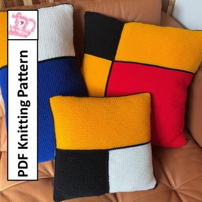 Mondrian inspired pillow cover