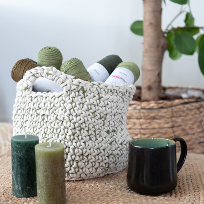 Basket Yunnan in Hoooked Spesso Eco Barbante Chunky Cotton & Somen - Downloadable PDF