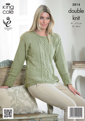 Sweater and Cardigan In King Cole DK - 3814