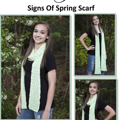 Signs of Spring Crocheted Scarf in Cascade Sateen - DK313