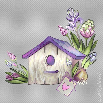 Birdhouse Cross Stitch PDF Pattern