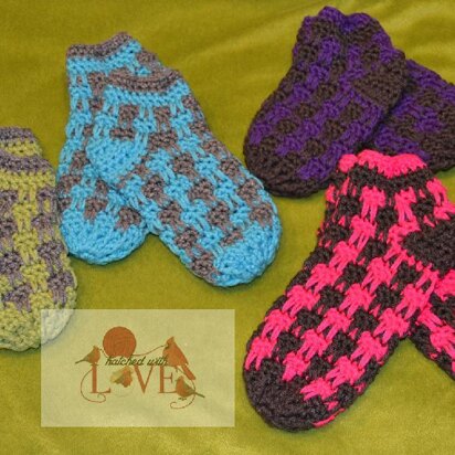 Kids Flannel Mimic Slipper Socks