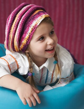 Slouchy Beanie in Bernat Handicrafter Cotton Prints