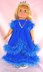 Winter Princess Dress, Knitting Patterns fit American Girl and other 18-Inch Dolls