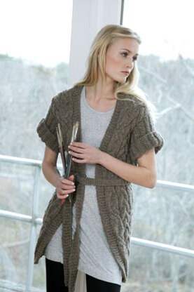 Sandstone Cabled Coat in Tahki Yarns Montana