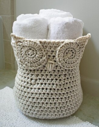 Owl Crochet Basket