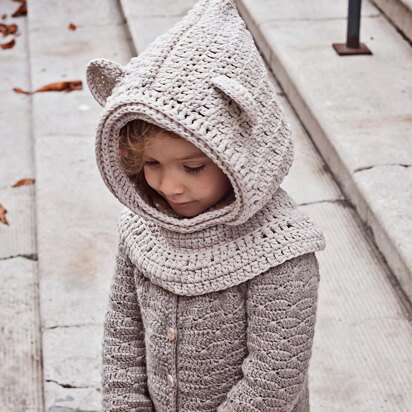 Polar Bear Hooded Cowl