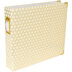 American Crafts Project Life D-Ring Album 12"X12" - Honeycomb Cream & Gold