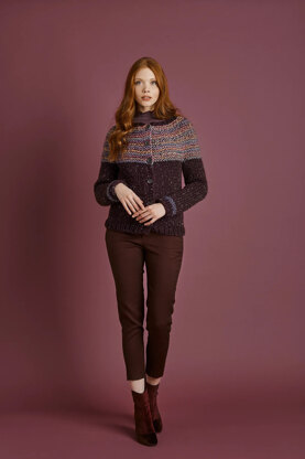 Canarsie Top Down Cardi in Lion Brand Wool Ease Thick&Quick - L70265 - Downloadable PDF
