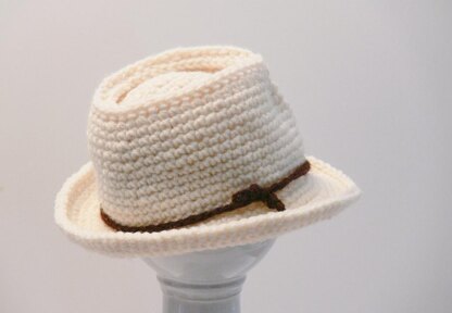 Crochet mens cheap fedora hat pattern