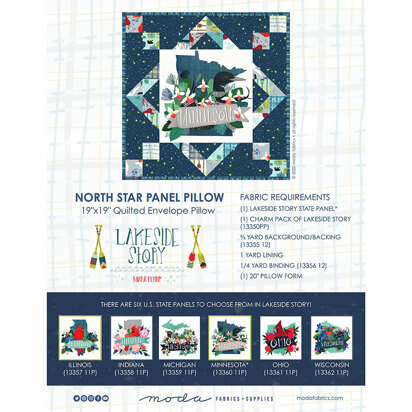 Moda Fabrics North Star Panel Pillow - Downloadable PDF