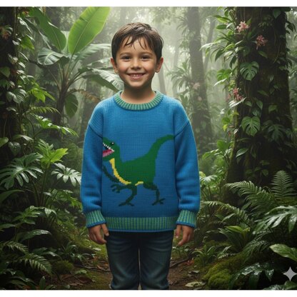 Velociraptor Dinosaur Sweater