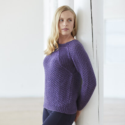 Harper Pullover - Jumper Knitting Pattern for Women in Tahki Yarns Classic Superwash