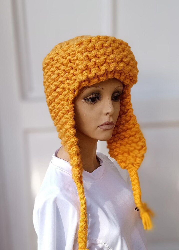 Surakey Winter Pullover Hats Women Knitted Hat Beanie Women Wool Hats  Thickened Warm Adult Hats Outdoor Walking Shopping (Beige-Coffee) at Amazon  Men's Clothing store