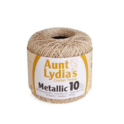 Aunt Lydia's Metallic Crochet Thread Size 10, Knitting Yarn & Wool