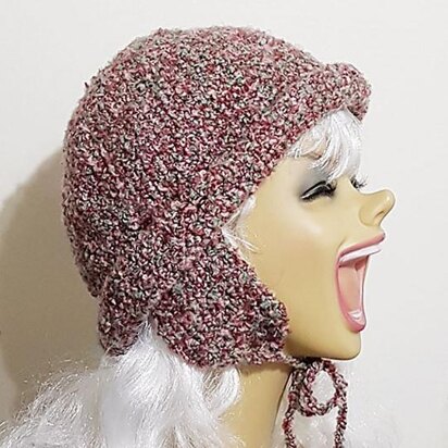 Rolled Brim Earflap Hat