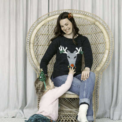 Women's Reindeer Sweater in Novita Nalle - Downloadable PDF