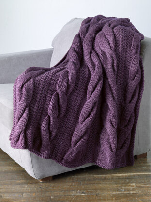 Sutter's Mill Throw in Lion Brand Wool-Ease Thick & Quick - 90211AD