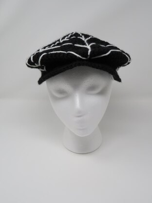 Spider Web Newsboy Hat