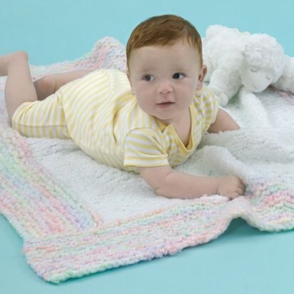 Spun Sugar Baby Blanket in Red Heart Baby Clouds Solids and Baby Clouds Multis - LW2719